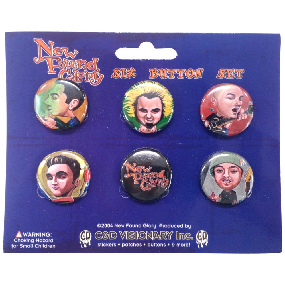 NEW FOUND GLORY ニューファウンドグローリー - Button 6個セット / レア / バッジ - PGS
